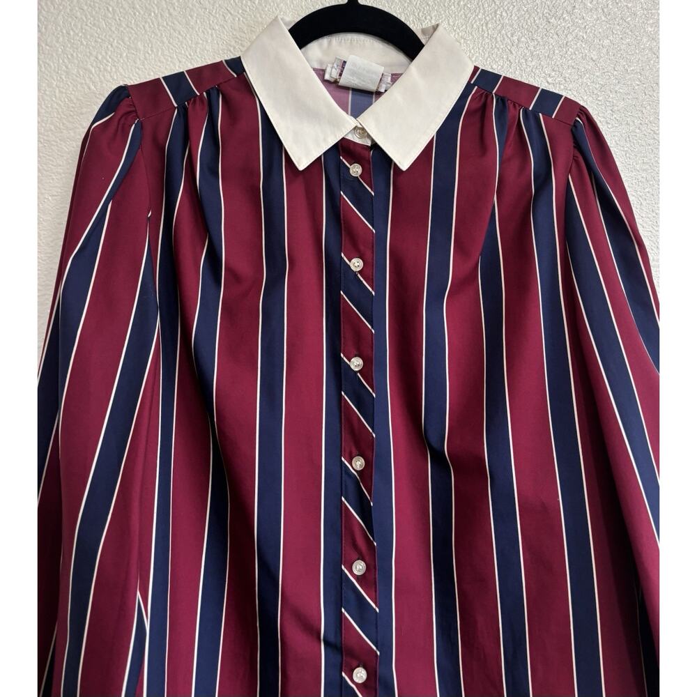 VTG Lady Arrow Size 16 Long Sleeve Button Down Made In USA Blouse Retro 70’s - Picture 3 of 8